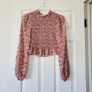 Nasty Girl Collection Floral Boho Blouse Size 4 NEW